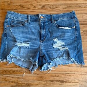 Distressed Denim Shorts